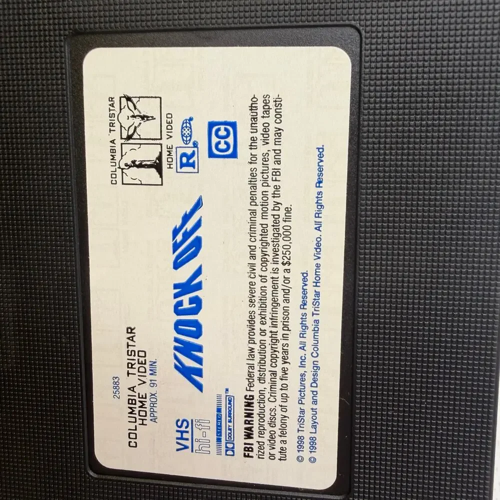 Knock Off VHS Tape 1998 Jean Claude Van Damme TriStar Pictures